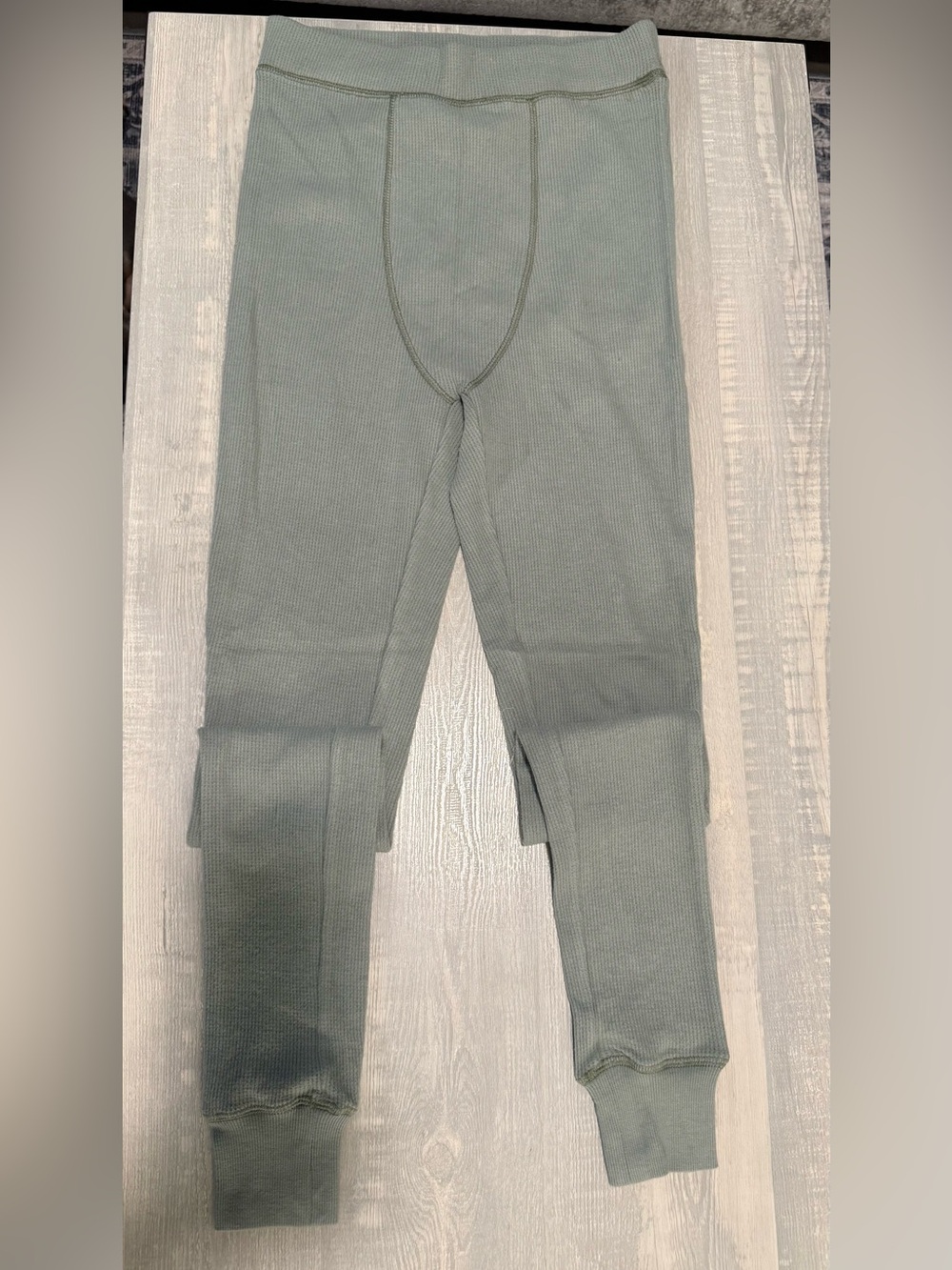 SKIMS Ribbed Thermal Leggings in Sage